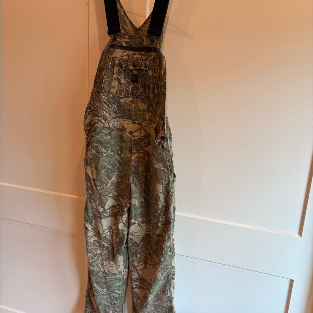 Liberty Camo Hunting Bib Overalls - Realtree Style Green/Brown